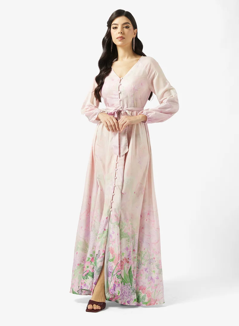 خزانة Floral Print Dress